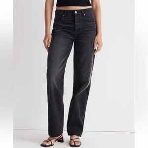 Madewell Women's Black Straight Leg Jeans